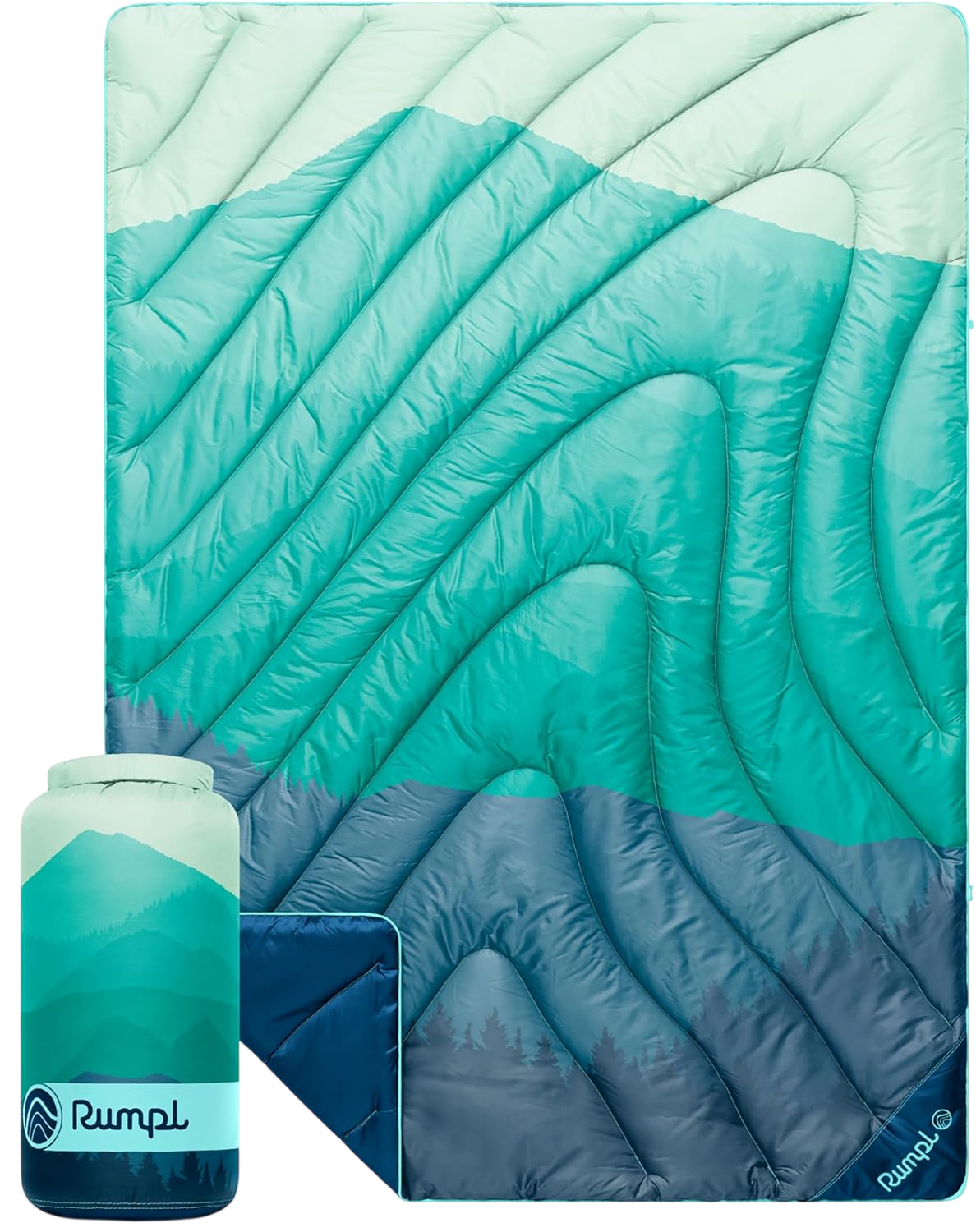 Puffy Compact Throw Blanket for Camping and Outdoors by rumpl blanket